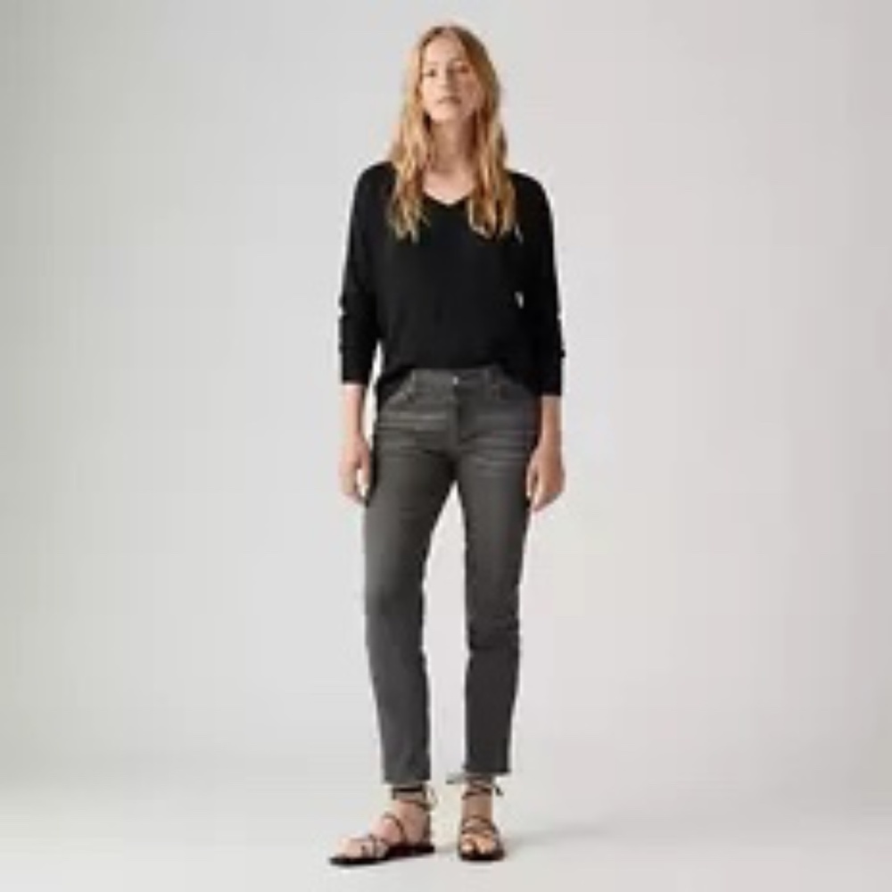 Levi's  BOYFRIEND MID RISE WOMEN'S JEANS, 32, Black/Gray